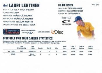 2023 Disc Golf Pro Tour #MPO50 Lauri Lehtinen Back